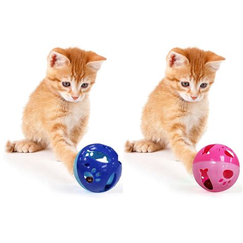 Pets First Interactive Large Cat Ball with Bell Toy for Extra Fun - Blue Plastic - Walmart.com