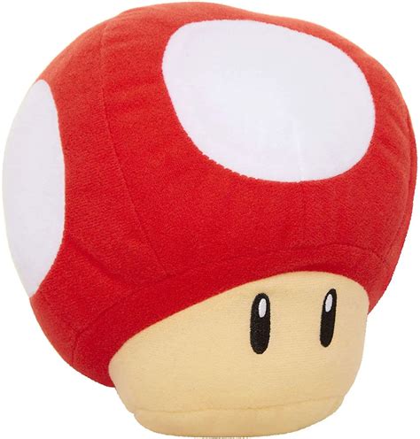 World of Nintendo Super Mario Power Up Mushroom Plush with Sound Red Jakks Pacific - ToyWiz