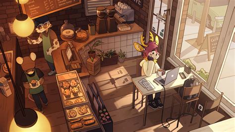 🔥 Download Lofi Cafe Studying Art Wallpaper 4k Pc Desktop 1350e by @kaylam | Lofi Study ...