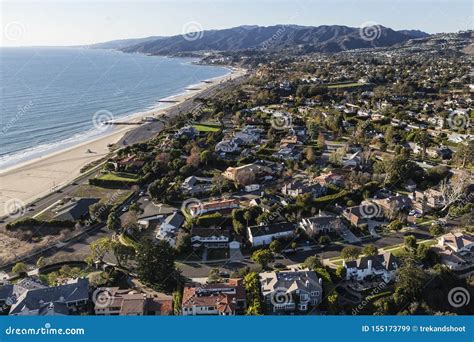 Aerial Los Angeles Pacific Palisades Neighborhood Stock Image - Image ...