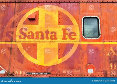 Santa Fe Railroad Logo Old Train Car Editorial Stock Photo - Image: 32653428