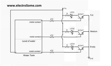 Simple Water Level Indicator using Transistors