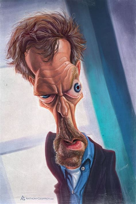 Dr. House, por Anthony Geoffroy | Funny caricatures, Funny art, Caricature