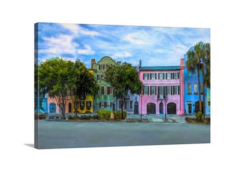 Rainbow Row Art Print Charleston South Carolina Charleston - Etsy