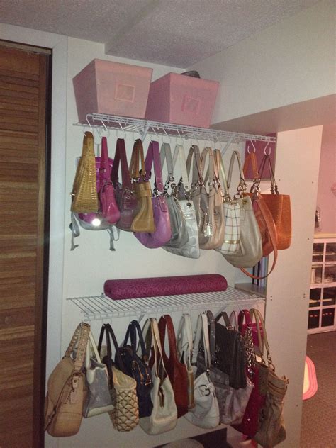 Purse closet | Organizing purses in closet, Shoe organization closet, Purse storage