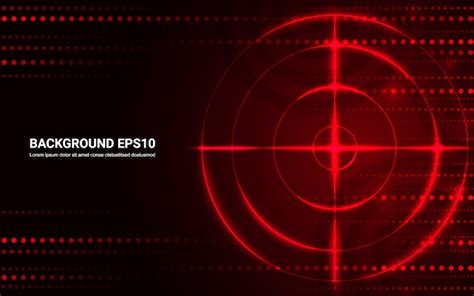 Premium Vector | Abstract red target, shooting range on black background.