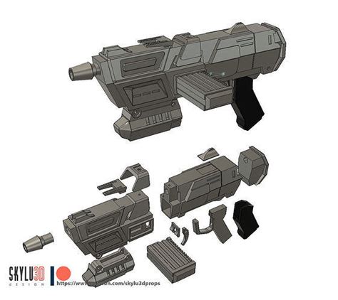 DC-17M Blaster Rifle 3D model 3D printable | CGTrader