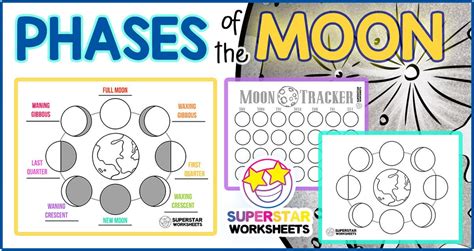 Phases of the Moon Worksheets - Superstar Worksheets