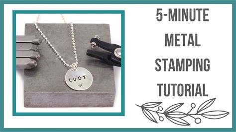 5 - Minute Metal Stamping Tutorial for Beginners, How to Stamp on Metal ...