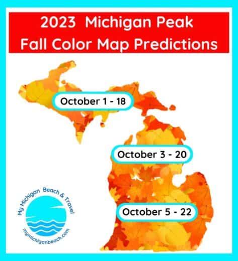 Michigan Fall Color MAP: See Peak Michigan Fall Color Change - My Michigan Beach and Travel