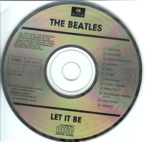 Release “Let It Be” by The Beatles - Cover art - MusicBrainz