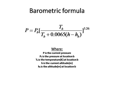 Calculate Barometric Pressure From Altitude at Edward Carranza blog