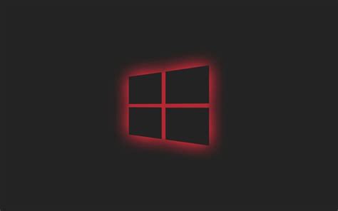 Download wallpapers Red Windows logo, gray background, Windows red ...