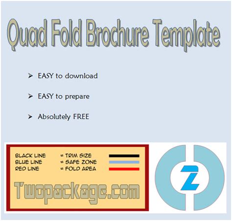 Quad Fold Brochure Template FREE (4+ Common Sizes)