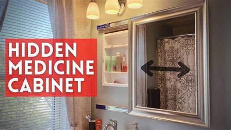 Covering Up An Old Bathroom Medicine Cabinet With A Sliding Mirror | Hidden medicine cabinet ...