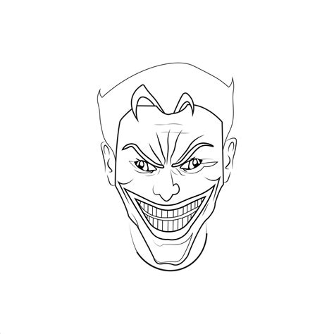 Joker face vector funny smile scary illustration Crazy clown character mask icon logo sign ...