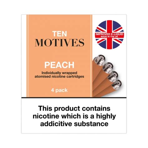 Ten Motives - Peach Flavour 16mg Refills | Fruits From Electronic Cigarettes | E - Cigarette | E-Cig