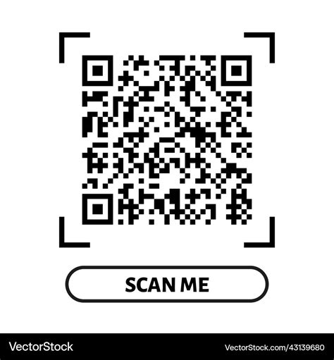 Scan me qr code template design Royalty Free Vector Image