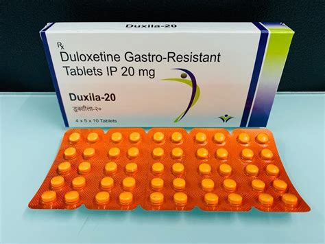 Duloxetine Gastro Resistant Tablets Ip, 4 X 5 20, Prescription, Rs 88 /stripe | ID: 23091012888