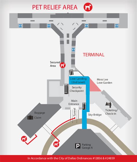 Dallas Love Field Terminal Map - Map Of Wake