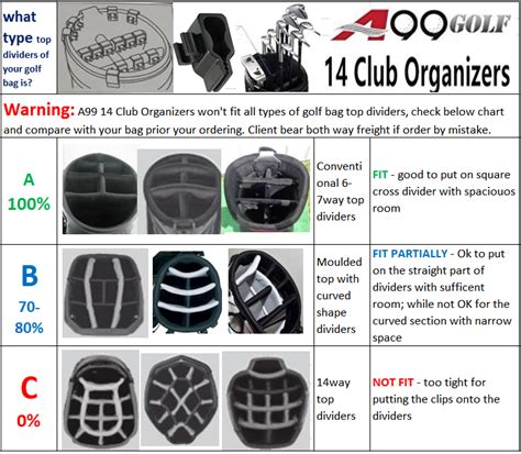 A99 Golf 14 Club Holder Organize Your Irons Driver Putter Bag Durable – A99 Mall