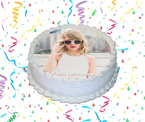 Taylor Swift Edible Image Cake Topper Personalized Birthday Sheet Cust - PartyCreationz