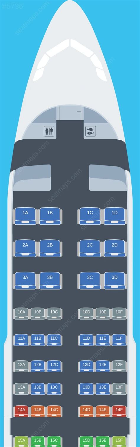 Seat map of Delta Airbus A319 aircraft