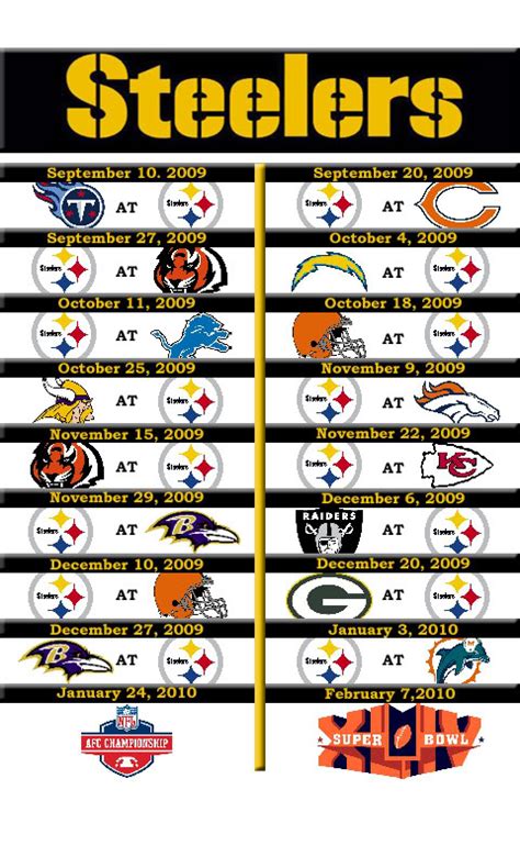 🔥 Free download Steelers Schedule [480x800] for your Desktop, Mobile ...