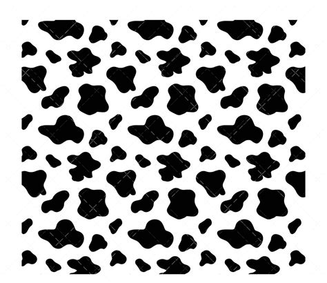 Cow Print Pattern SVG, PNG, PDF, Animal print SVG, black and white cow SVG