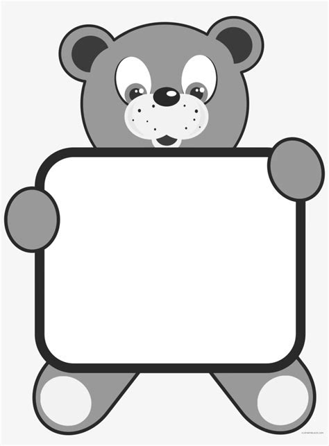 Cute Teddy Bear Clipart Black And White