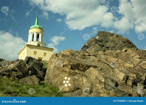 Landscape with the tower stock photo. Image of appearance - 9708800