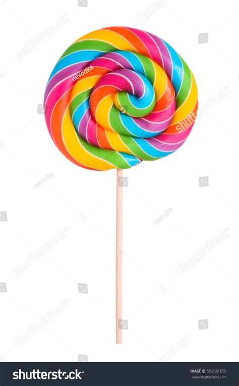 Colorful Rainbow Lollipop Swirl On Wooden Stock Photo 552581656 - Shutterstock