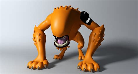 3d model ben 10 wildmutt rigged