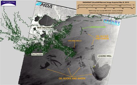 Gulf Oil Spill – Radar Satellite Image May 8, 2010 – SkyTruth