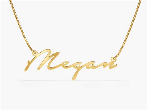 14k Solid Gold Cursive Font Name Necklace | Eternate