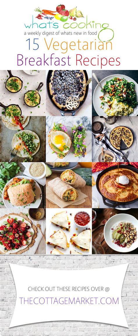 an advertisement for a vegetarian breakfast with pictures of different ...