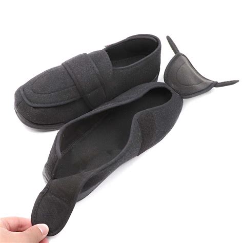 Men's Extra Wide Width Diabetic Recovery Slippers, Adjustable Closures Swollen Feet Arthritis ...