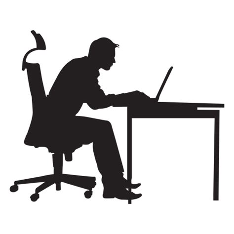 Man sitting at computer desk silhouette #AD , #Affiliate, #AD, #sitting, #silhouette, #desk, # ...