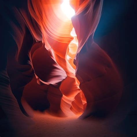 Premium AI Image | antelope canyon with sunlight shining