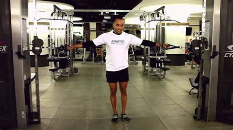 Standing Cable Chest Press : Muscle Building - YouTube