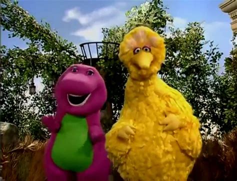 Barney and Big Bird by BarneyisFridays101 on DeviantArt