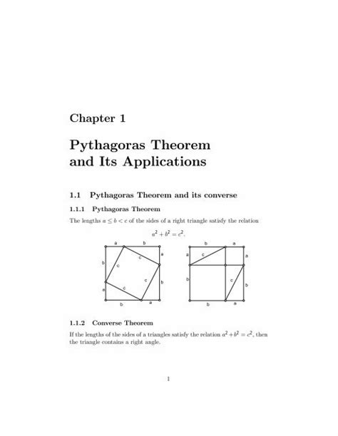 Pythagoras Theorem and Its Applications