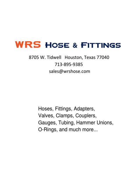 Hose Fittings and Adapters Catalog | PDF | Pipe (Fluid Conveyance ...