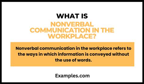 Nonverbal Communication at Workplace - 29+ Examples, Tips