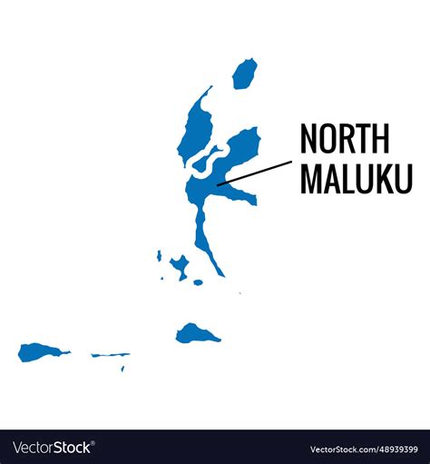 North maluku province map Royalty Free Vector Image