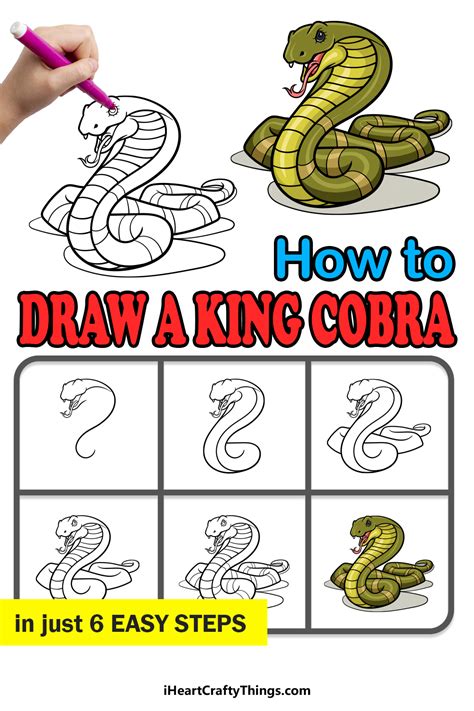 Easy Cobra Snake Drawings