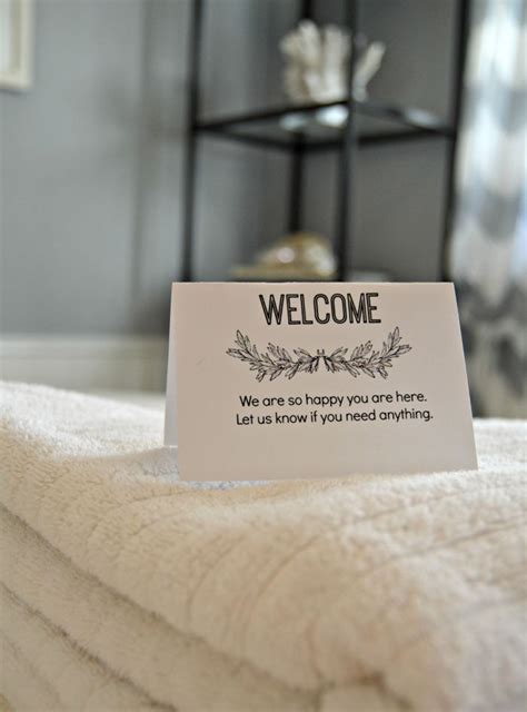 free printable welcome notes for guests | Bedroom hotel, Guest room essentials, Airbnb house