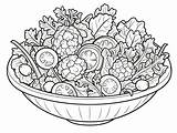 Salad Coloring Page For Kids  Free Printable Pages sketch template
