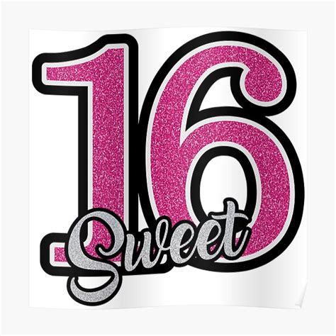 Póster «¡Felices 16 dulces!» de CreativeText | Redbubble