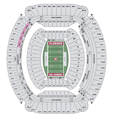 Bryant–Denny Stadium Seating Chart - Seating plans of Sport arenas around the World